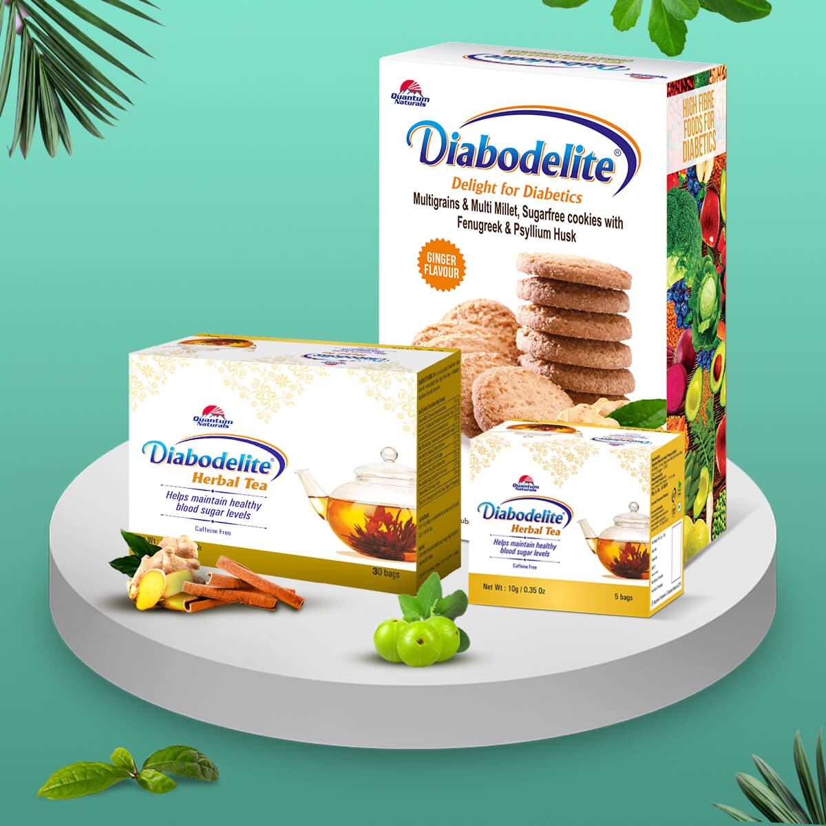 Diabodelite Cookies + Tea 30's ( Diabodelite Tea Pack of 5 Free)