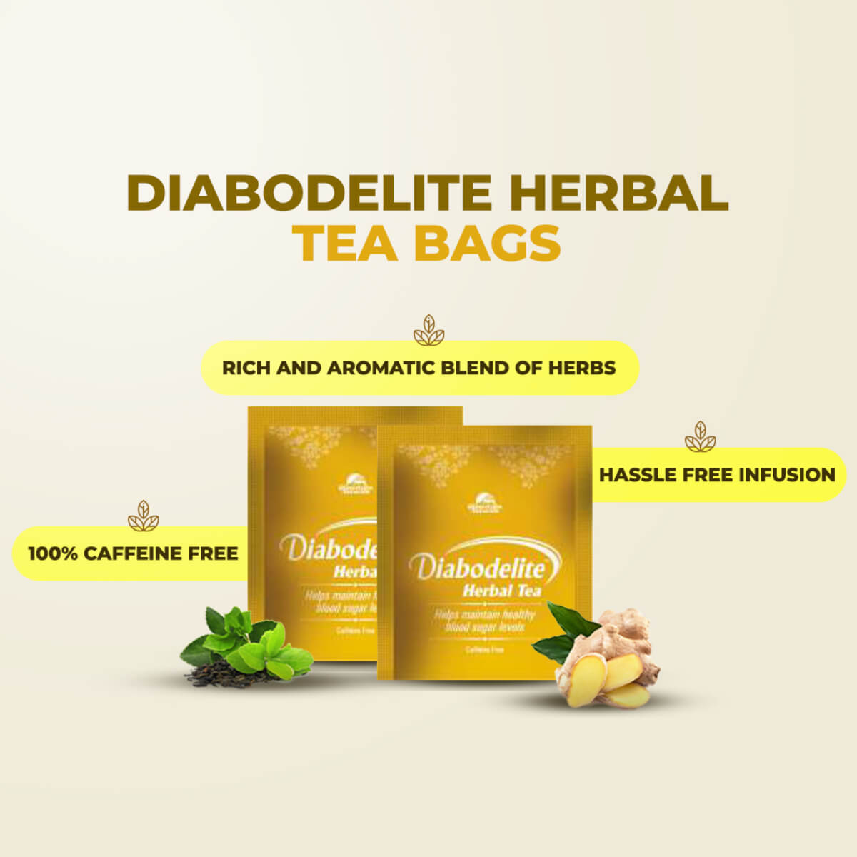 Quanto Diabforte 120's + Diabodelite Tea Pack of 5 Free